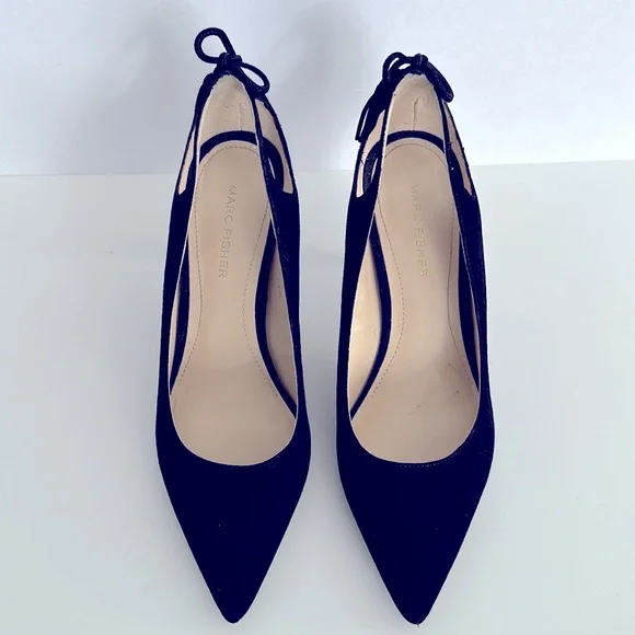 Marc Fischer Black Suede Heel with Tassel - Picture 2 of 9